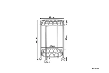Shafter Serveringsvogn 48 cm - Gull - Møbler - Bord - Avlastningsbord & sidobord - Brettbord og småbord