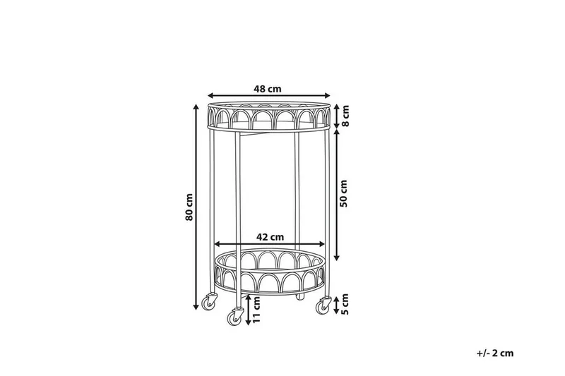 Shafter Serveringsvogn 48 cm - Gull - Møbler - Bord - Avlastningsbord & sidobord - Brettbord og småbord