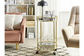 Shafter Serveringsvogn 48 cm - Gull - Møbler - Bord - Avlastningsbord & sidobord - Brettbord og småbord