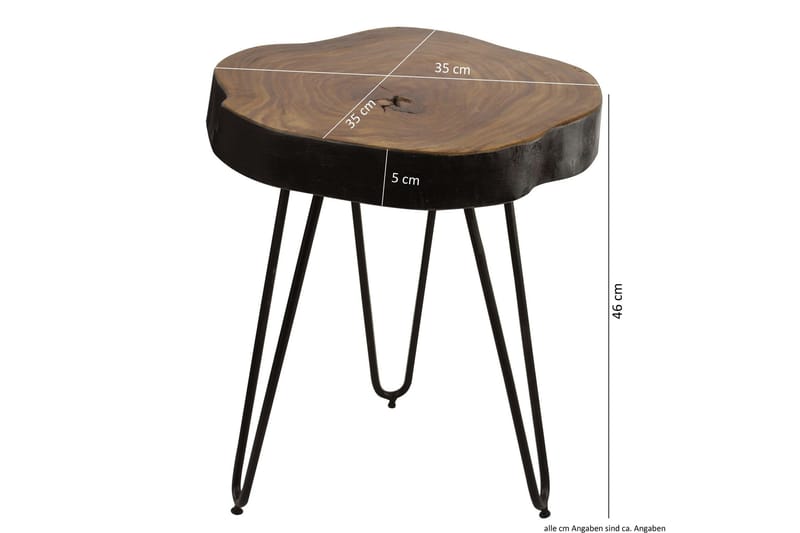 Sibbie Avlastningsbord 35 cm - Brun - Møbler - Bord - Avlastningsbord & sidobord - Brettbord og småbord