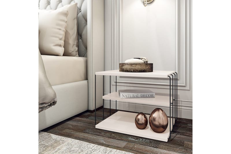 Side Table Hvit|Svart - Hvit / Svart - Møbler - Bord - Avlastningsbord & sidobord - Brettbord og småbord