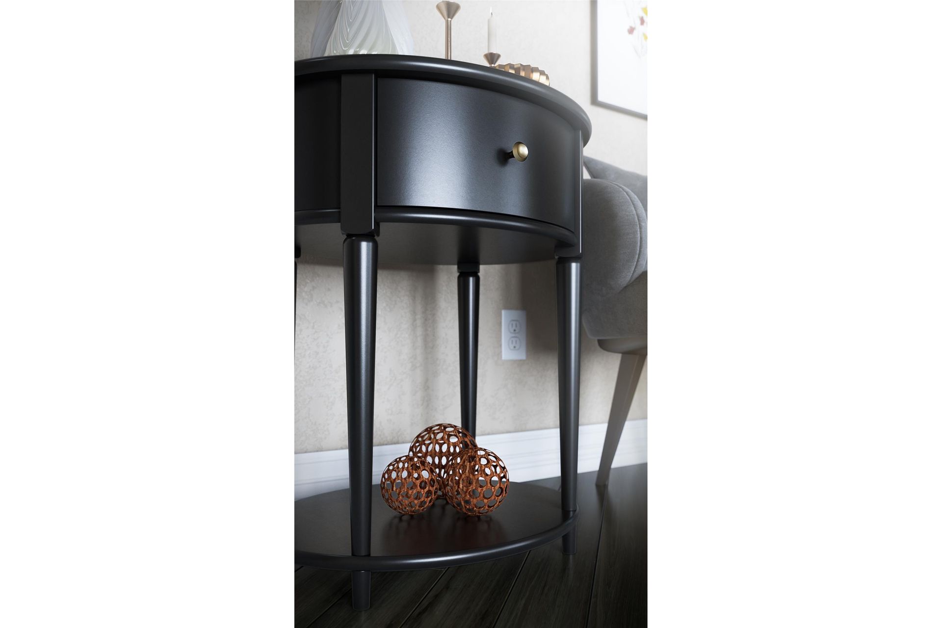 Sidebord Aurora - Svart - Møbler - Bord - Avlastningsbord & sidobord - Brettbord og småbord