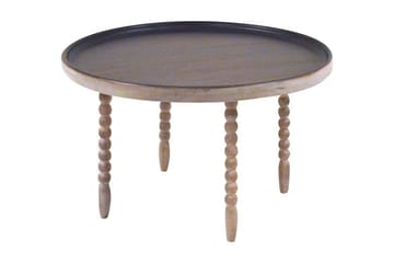 Sidebord Bibek 60 cm Rundt - Mørkebrun - Møbler - Bord - Avlastningsbord & sidobord - Brettbord og småbord