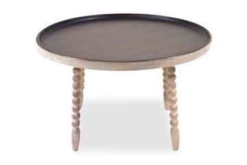 Sidebord Bibek 60 cm Rundt - Mørkebrun - Møbler - Bord - Avlastningsbord & sidobord - Brettbord og småbord