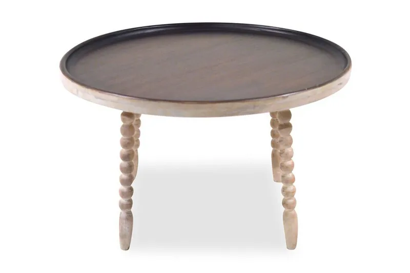 Sidebord Bibek 60 cm Rundt, Mørkebrun