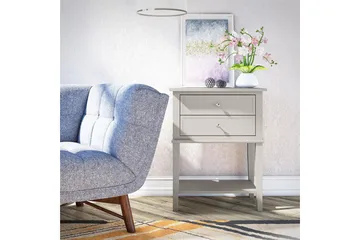 Sidebord Franklin 56x39 cm Beige - Queer Eye - Møbler - Bord - Avlastningsbord & sidobord - Brettbord og småbord