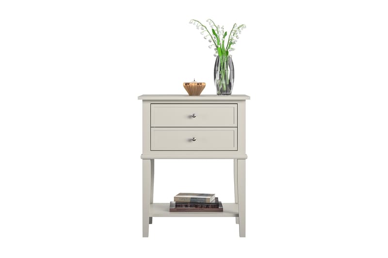 Sidebord Franklin 56x39 cm Beige - Queer Eye - Møbler - Bord - Avlastningsbord & sidobord - Brettbord og småbord