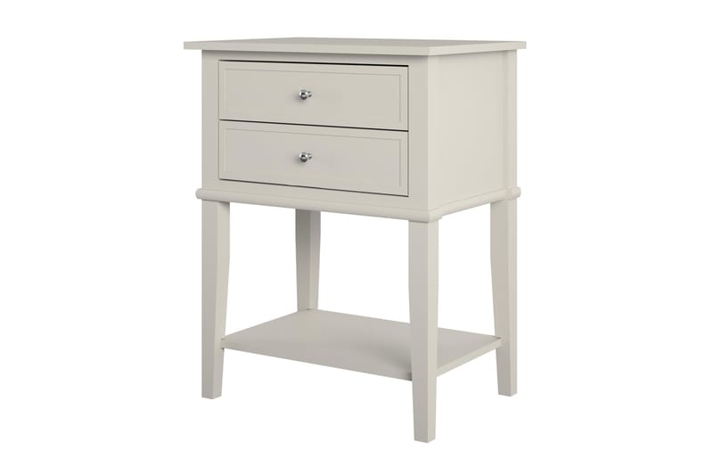 Sidebord Franklin 56x39 cm Beige - Queer Eye - Møbler - Bord - Avlastningsbord & sidobord - Brettbord og småbord