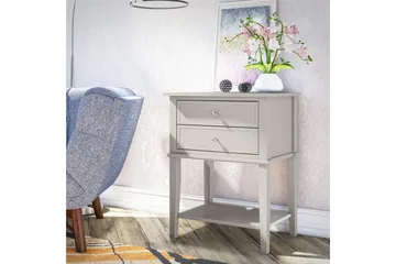 Sidebord Franklin 56x39 cm Beige - Queer Eye - Møbler - Bord - Avlastningsbord & sidobord - Brettbord og småbord