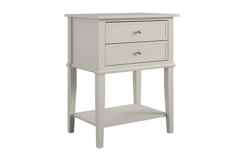 Sidebord Franklin 56x39 cm Beige - Queer Eye - Møbler - Bord - Avlastningsbord & sidobord - Brettbord og småbord