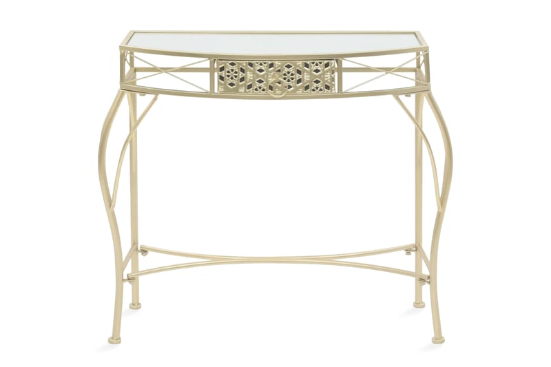 Sidebord fransk stil metall 82x39x76 cm gull - Gull - Sammenleggbart bord - Marmorbord - Lampebord & sidebord - Brettbord og småbord