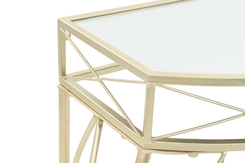 Sidebord fransk stil metall 82x39x76 cm gull - Gull - Brettbord og småbord - Lampebord & sidebord