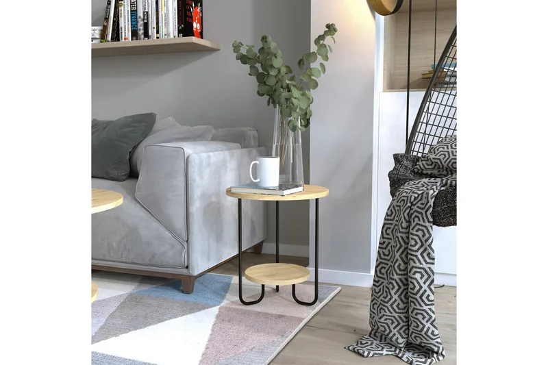 Sidebord Gudmuntorp - Lysebrun - Møbler - Bord - Avlastningsbord & sidobord - Brettbord og småbord