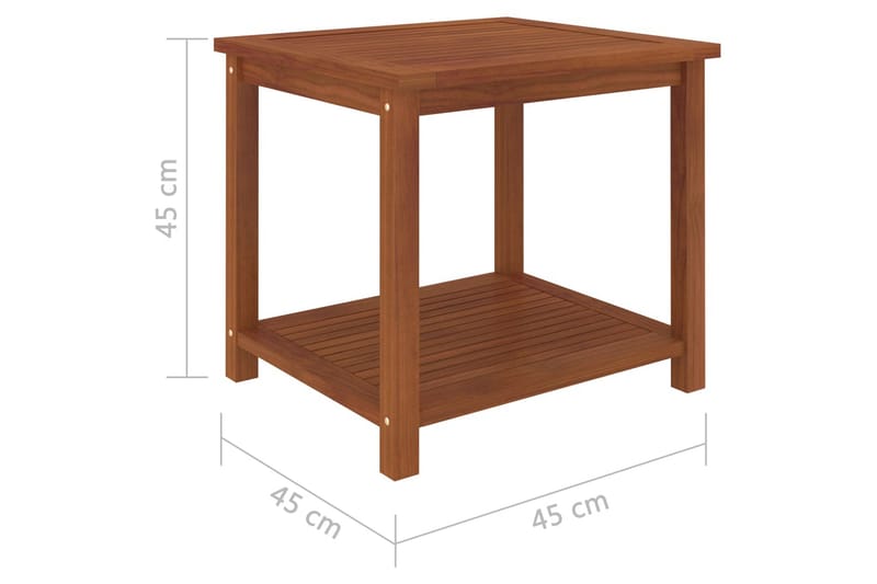Sidebord heltre akasie 45x45x45 cm - Brun - Lampebord & sidebord - Brettbord og småbord
