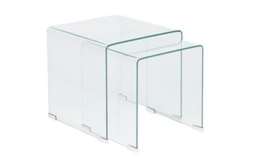 Sidebord Jaedon 2-pk - Transparent - Møbler - Bord - Avlastningsbord & sidobord - Brettbord og småbord