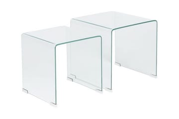 Sidebord Jaedon 2-pk - Transparent - Møbler - Bord - Avlastningsbord & sidobord - Brettbord og småbord