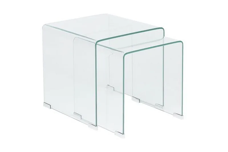 Sidebord Jaedon 2-pk - Transparent - Møbler - Bord - Avlastningsbord & sidobord - Brettbord og småbord
