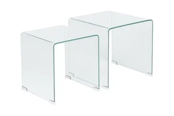 Sidebord Jaedon 2-pk - Transparent - Møbler - Bord - Avlastningsbord & sidobord - Brettbord og småbord