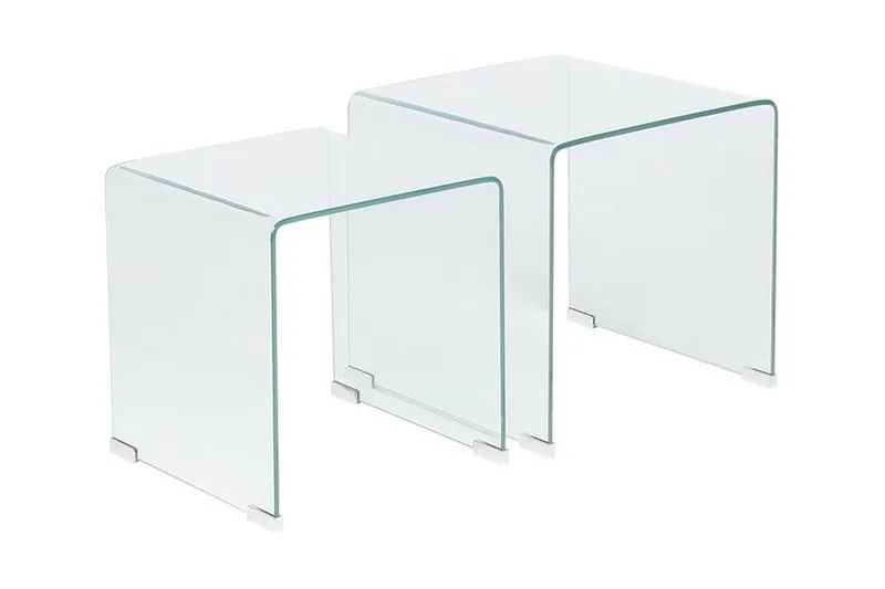 Sidebord Jaedon 2-pk - Transparent - Møbler - Bord - Avlastningsbord & sidobord - Brettbord og småbord