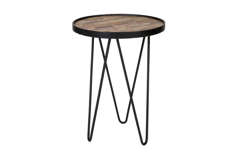 Sidebord Marica 39 cm Rund - Tre|Metall - Møbler - Bord - Avlastningsbord & sidobord - Brettbord og småbord