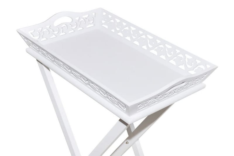 Sidebord med brett hvit - Hvit - Lampebord & sidebord - Brettbord og småbord