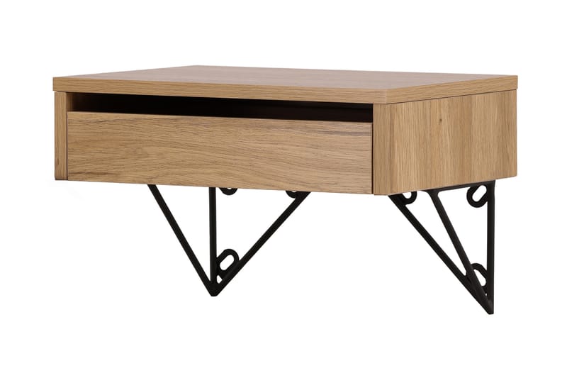 Sidebord Memphisa 41 cm - Eik - Møbler - Bord - Avlastningsbord & sidobord - Brettbord og småbord