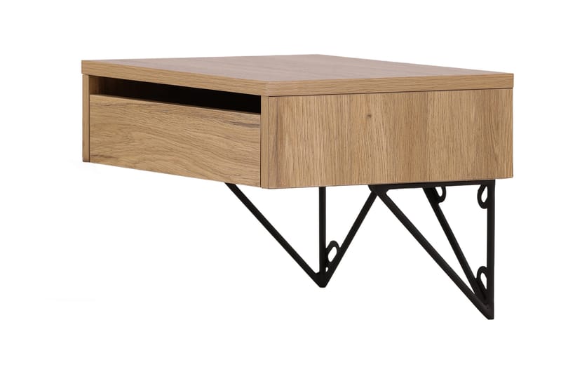 Sidebord Memphisa 41 cm - Eik - Møbler - Bord - Avlastningsbord & sidobord - Brettbord og småbord