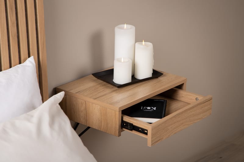 Sidebord Memphisa 41 cm - Eik - Møbler - Bord - Avlastningsbord & sidobord - Brettbord og småbord