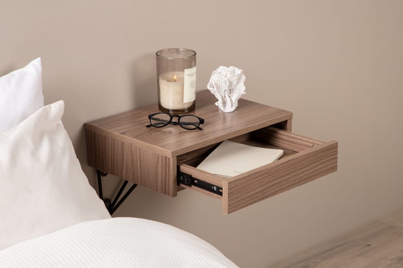 Sidebord Memphisa 41 cm - Valnøtt - Møbler - Bord - Avlastningsbord & sidobord - Brettbord og småbord