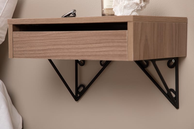 Sidebord Memphisa 41 cm - Valnøtt - Møbler - Bord - Avlastningsbord & sidobord - Brettbord og småbord