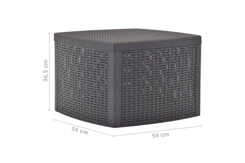 Sidebord mocca 54x54x36,5 cm plast - Brettbord og småbord - Lampebord & sidebord