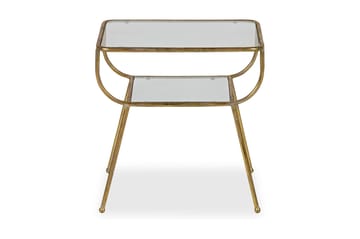 Sidebord Naevius 47 cm - Antikk Messing|Glass - Møbler - Bord - Avlastningsbord & sidobord - Brettbord og småbord