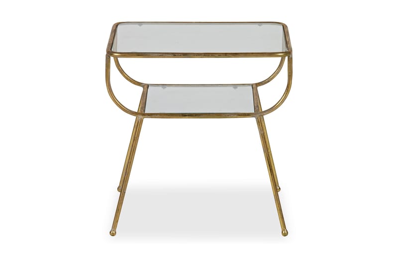 Sidebord Naevius 47 cm - Antikk Messing|Glass - Møbler - Bord - Avlastningsbord & sidobord - Brettbord og småbord