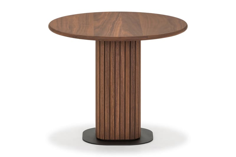 Sidebord Neandir 53 cm Massiv Valnøtt Rundt - Brun - Brettbord og småbord - Lampebord & sidebord
