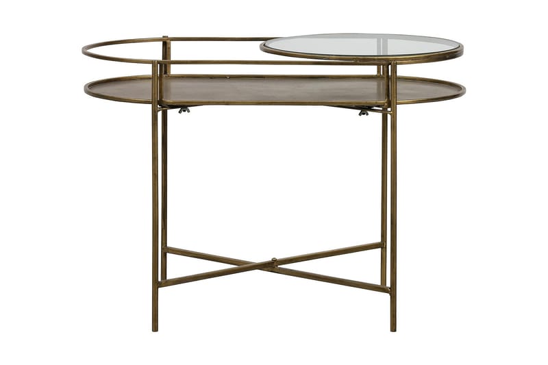 Sidebord Ozamis 65 cm Ovalt - Jern/Antikk Messing - Brettbord og småbord - Lampebord & sidebord