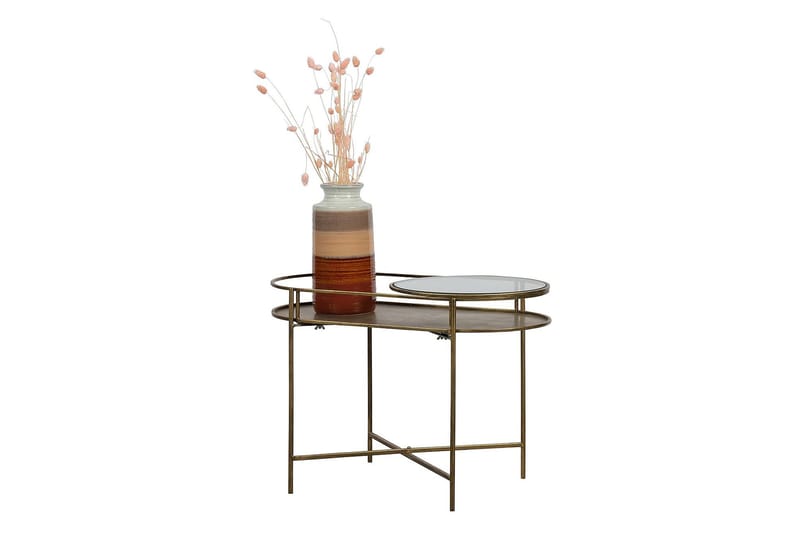 Sidebord Ozamis 65 cm Ovalt - Jern/Antikk Messing - Lampebord & sidebord - Brettbord og småbord