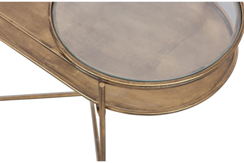Sidebord Ozamis 65 cm Ovalt - Jern/Antikk Messing - Lampebord & sidebord - Brettbord og småbord