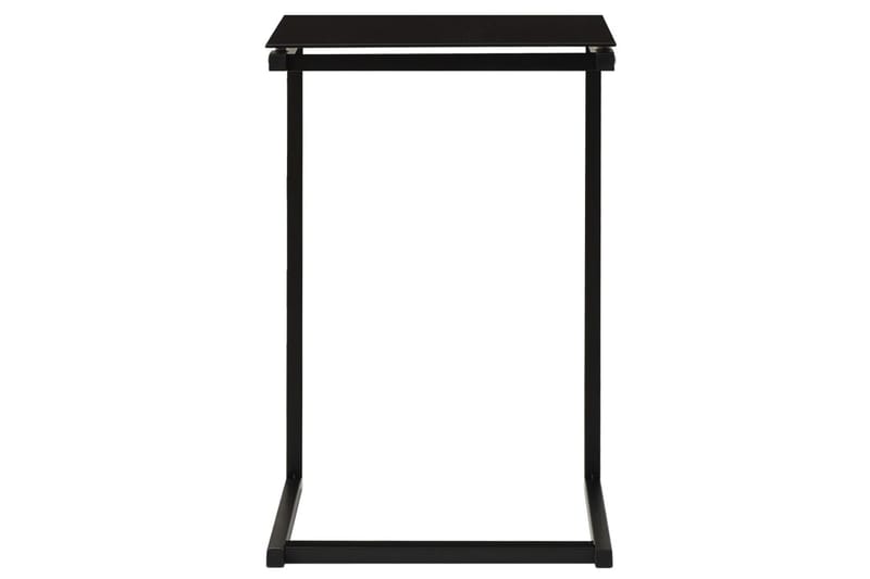 Sidebord svart 40x40x60 cm herdet glass - Svart - Lampebord & sidebord - Brettbord og småbord