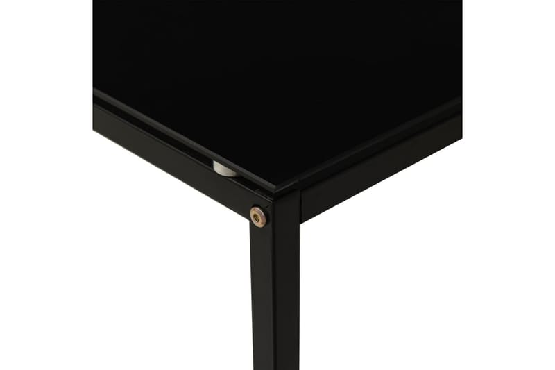 Sidebord svart 40x40x60 cm herdet glass - Svart - Lampebord & sidebord - Brettbord og småbord