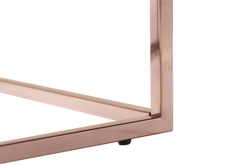 Sidebord Titania 45 cm Marmor - Beige|Kobber - Marmorbord - Lampebord & sidebord - Brettbord og småbord