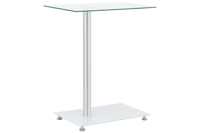Sidebord u-formet gjennomsiktig 45x30x58 cm herdet glass - Gjennomsiktig - Lampebord & sidebord - Brettbord og småbord