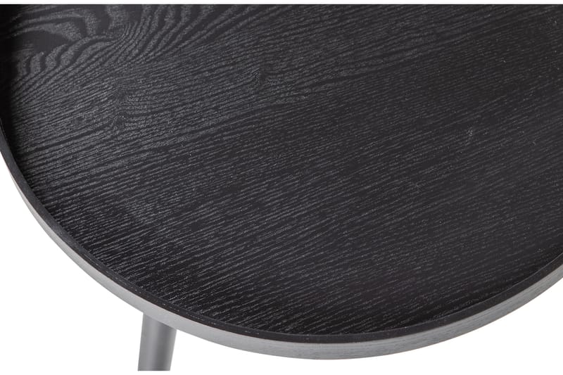 Sidebord XL Melchor 78 cm Rund - Svart - Møbler - Bord - Avlastningsbord & sidobord - Brettbord og småbord