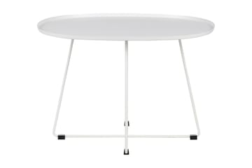 Sidebord XL Wallant 70 cm Oval - Hvit - Møbler - Bord - Avlastningsbord & sidobord - Brettbord og småbord