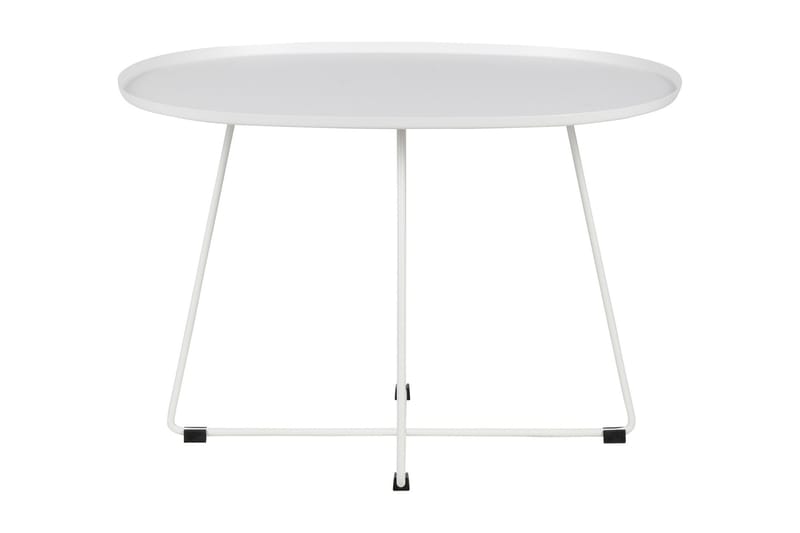 Sidebord XL Wallant 70 cm Oval - Hvit - Møbler - Bord - Avlastningsbord & sidobord - Brettbord og småbord