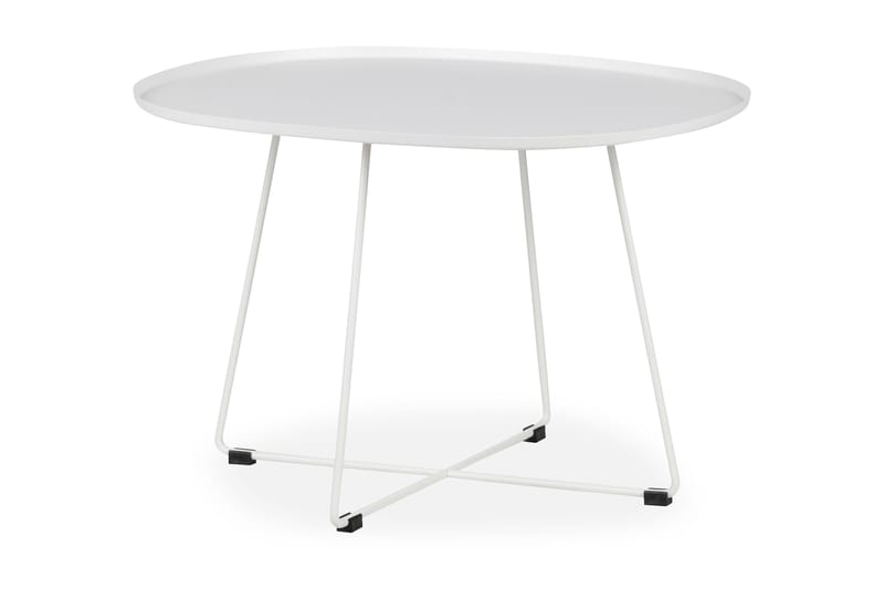 Sidebord XL Wallant 70 cm Oval - Hvit - Møbler - Bord - Avlastningsbord & sidobord - Brettbord og småbord