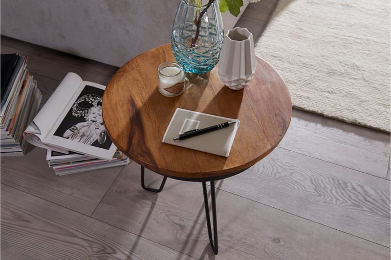 Sidobord & lampbord Wohnling Brun, Svart - Møbler - Bord - Avlastningsbord & sidobord - Brettbord og småbord