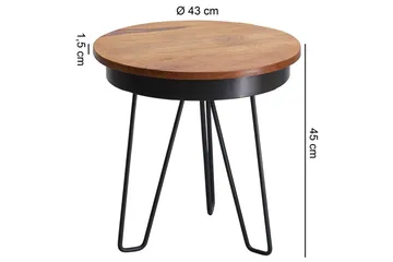 Sidobord & lampbord Wohnling Brun, Svart - Møbler - Bord - Avlastningsbord & sidobord - Brettbord og småbord