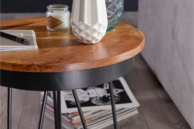 Sidobord & lampbord Wohnling Brun, Svart - Møbler - Bord - Avlastningsbord & sidobord - Brettbord og småbord