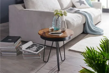 Sidobord & lampbord Wohnling Brun, Svart - Møbler - Bord - Avlastningsbord & sidobord - Brettbord og småbord