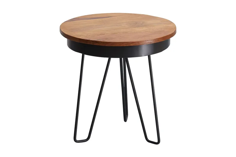 Sidobord & lampbord Wohnling Brun, Svart